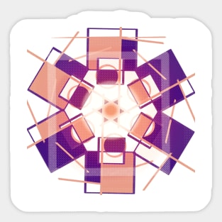 Geometric purple abstract modern Sticker